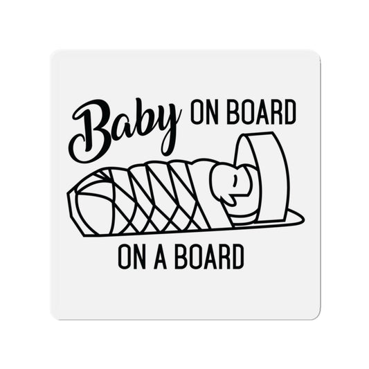 Baby on Board Magnet — Swaddled Infant Die-Cut Car Sign