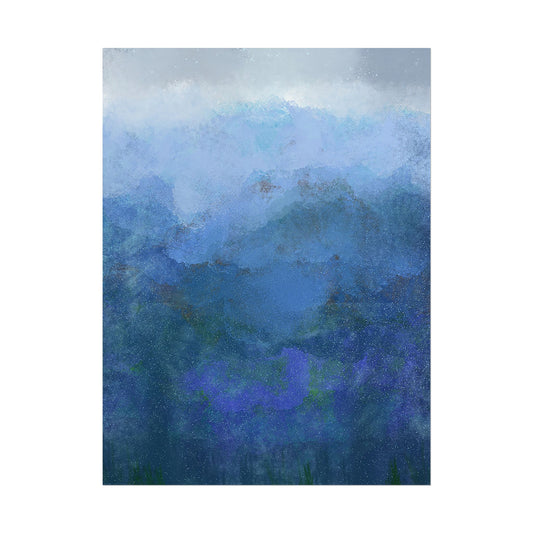 Underwater Tranquil Depths — Serene Abstract Wall Art (Rolled)